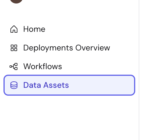 Data Assets Sidebar