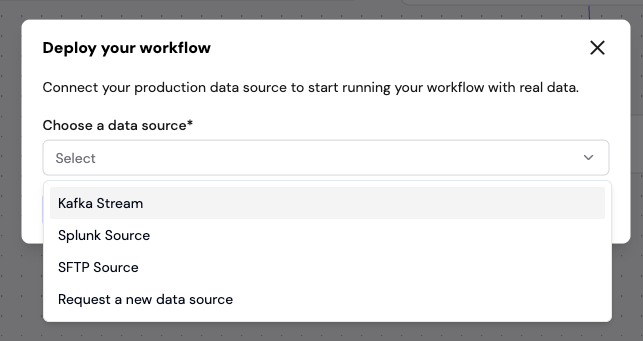 Select data source