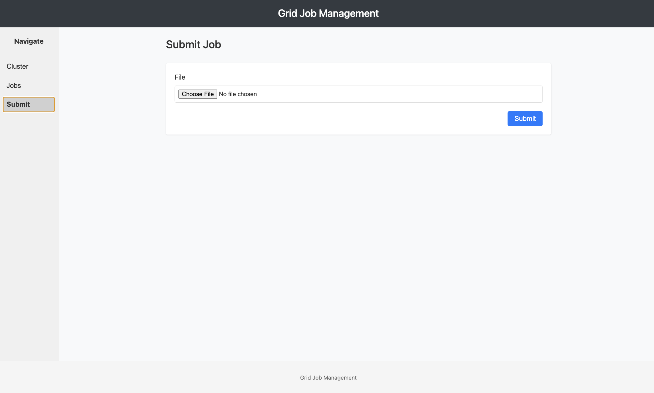 Grid Submit Job View