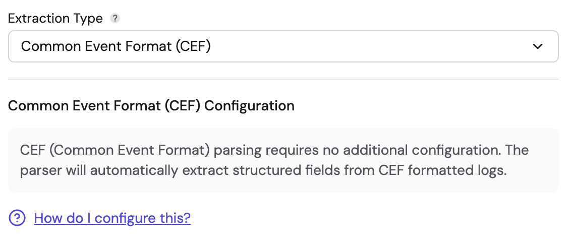 CEF Extraction Type
