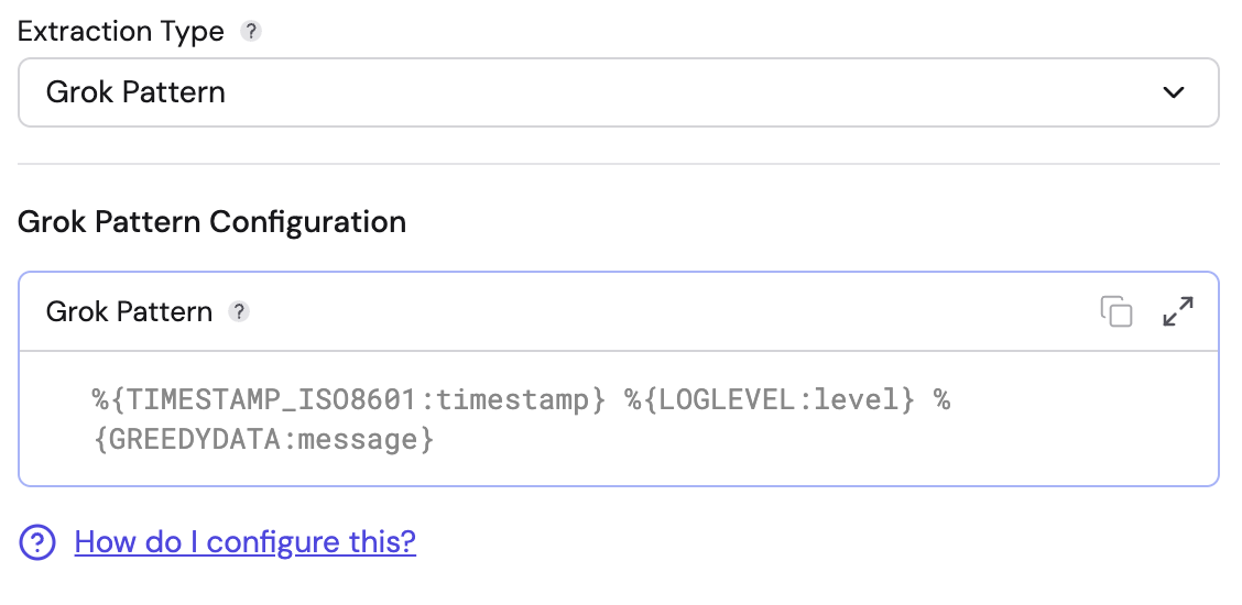 Grok Pattern Extraction Type
