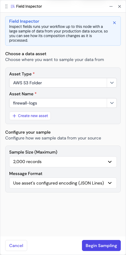 Field Inspector sample configuration