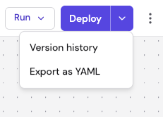 Version history menu